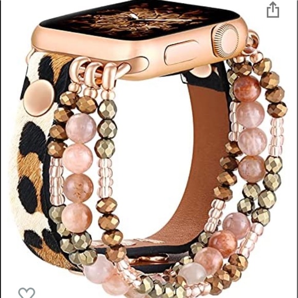 Cheetah furry printed Apple Watch Band Compatible with Apple Watch 40mm - Picture 4 of 4